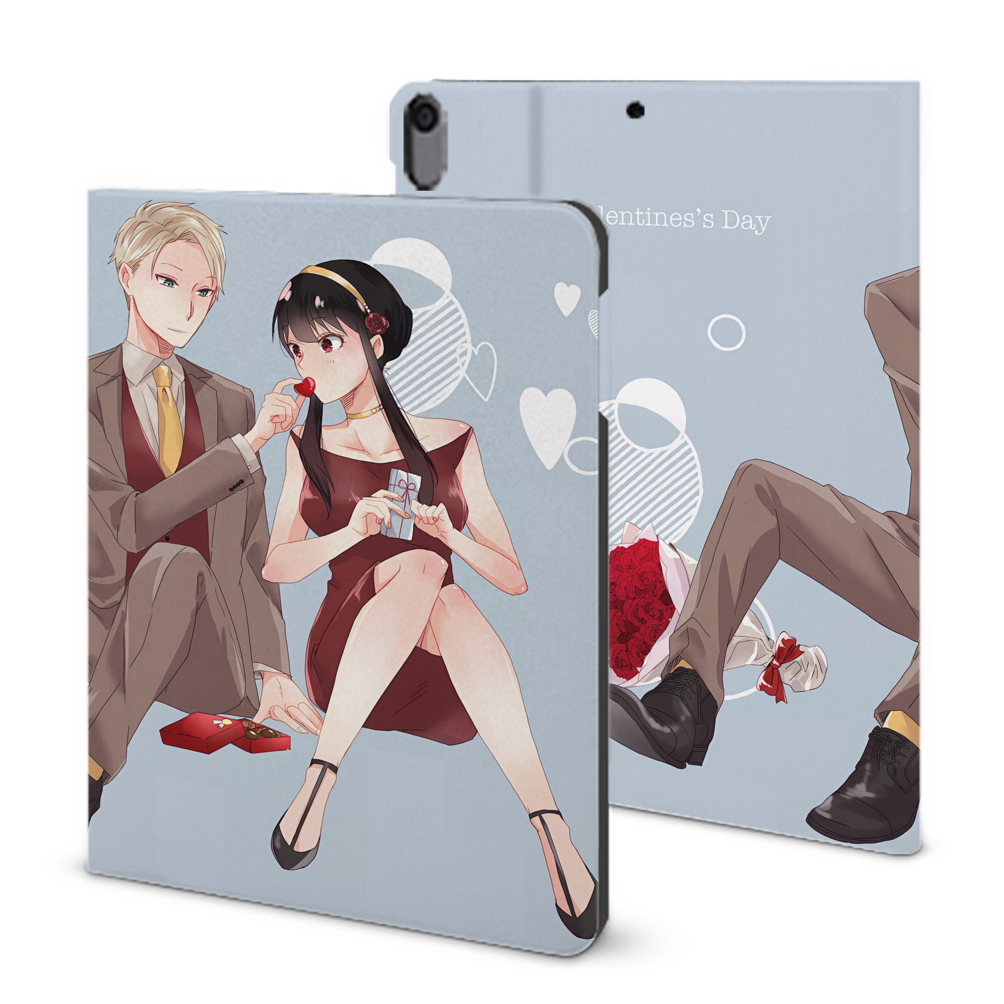 （画像用） SPY×FAMILY间谍家家酒 IPad ケース ブック型 PUレザー TPU 耐衝撃 軽量 薄型 ペン収納なし 全面保護 IPad 各モデル対応